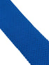 royal blue knitted tie with pointed end